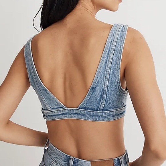 NWT Madewell x Molly Dickson Denim Bralette - Picture 3 of 7